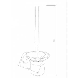 Mexen Loft WC kefa chróm - 7012650-00