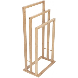 Stojací vešiak na uteráky Mexen Bamboo, prírodný bambus - 701342-00