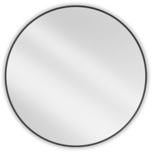 Okrúhle kúpeľňové zrkadlo Mexen Loft 90 cm, čierny rám - 9850-090-090-000-70