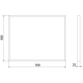 Mexen Loft obdĺžnikové kúpeľňové zrkadlo 50 x 40 cm, zlatý rám - 9852-050-040-000-50