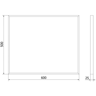 Mexen Loft obdĺžnikové kúpeľňové zrkadlo 60 x 50 cm, zlatý rám - 9852-060-050-000-50