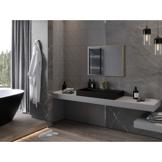 Mexen Loft obdĺžnikové kúpeľňové zrkadlo 80 x 60 cm, zlatý rám - 9852-080-060-000-50