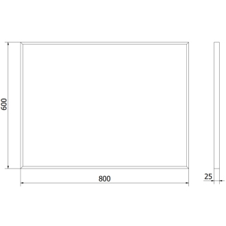 Mexen Loft obdĺžnikové kúpeľňové zrkadlo 80 x 60 cm, zlatý rám - 9852-080-060-000-50