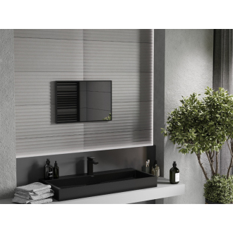Mexen Loft obdĺžnikové kúpeľňové zrkadlo 60 x 40 cm, čierny rám - 9852-060-040-000-70