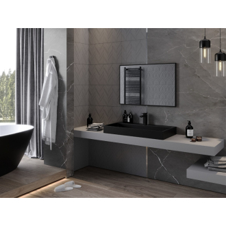 Mexen Loft obdĺžnikové kúpeľňové zrkadlo 90 x 60 cm, čierny rám - 9852-090-060-000-70