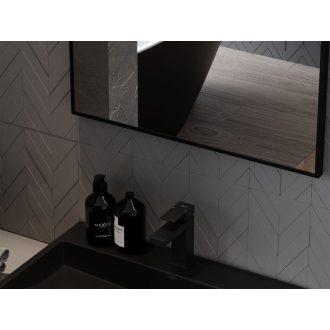 Mexen Loft obdĺžnikové kúpeľňové zrkadlo 90 x 60 cm, čierny rám - 9852-090-060-000-70
