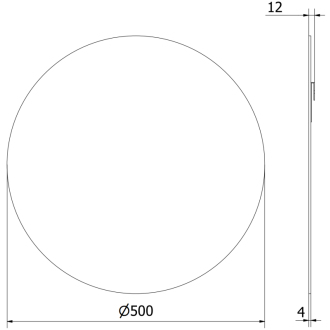 Okrúhle kúpeľňové zrkadlo Mexen Alto 50 cm - 9853-050-050-000-00