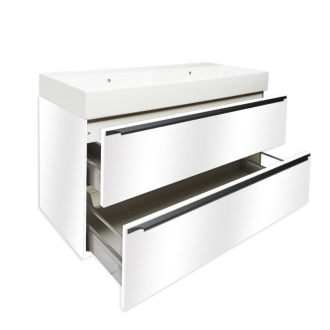NOBIA skrinka s dvojum 120cm, biela lesk NOBIA120ZBLSAT