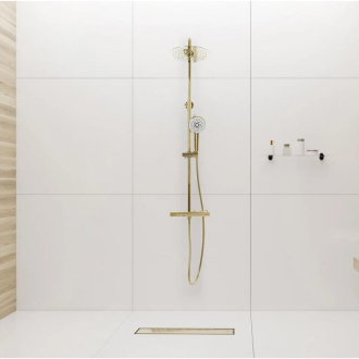 Rea Žľab s roštom Neo Slim L.Gold Pro-700 Mirror