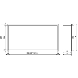 Mexen X-WALL-R Polica do steny 60x30x10, biela 1920603010