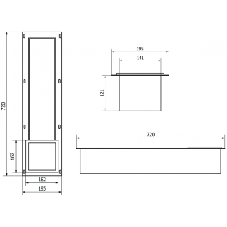 Mexen X-WALL-B Zápustný držiak toaletného papiera, inox 1915