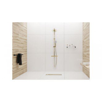 Rea Žľab s roštom Neo Slim L.Gold Pro-900 Mirror