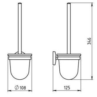 Novaservis WC kefa Metalia 1 chróm 6133,0