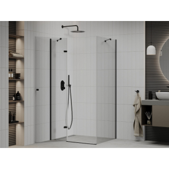 Mexen Roma sklopná sprchová kabína 70 x 100 cm, priehľadná, čierna - 854-070-100-70-00