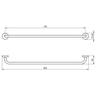 Novaservis Držiak uterákov 800 mm Metalia 1 chróm 6180,0