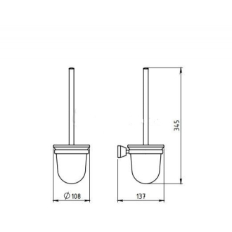 Novaservis WC kefa Metalia 3 chróm 6333,0