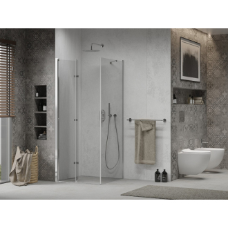 Mexen Lima skladací sprchovací kút 90 x 90 cm, transparentný, chróm - 856-090-090-01-00
