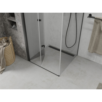 Mexen Lima skladací sprchovací kút 80 x 80 cm, transparentný, čierna - 856-080-080-70-00