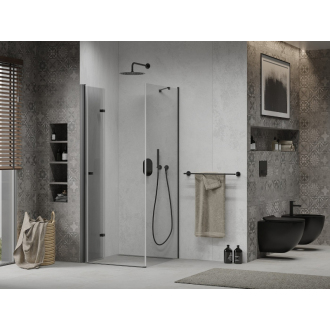 Mexen Lima skladací sprchovací kút 90 x 90 cm, transparentný, čierna - 856-090-090-70-00