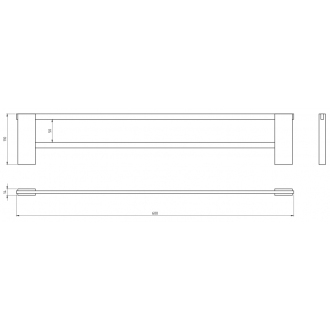 Novaservis Dvojitý držiak uterákov 600 mm Metalia 9 chróm 0925,0
