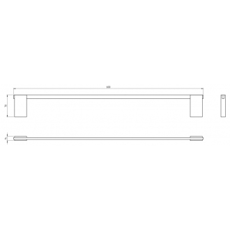 Novaservis Držiak uterákov 600 mm Metalia 9 chróm 0928,0