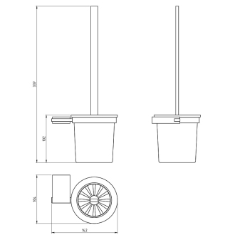 Novaservis WC kefa Metalia 9 chróm 0933,0