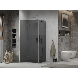 Mexen Lima skladací sprchovací kút 80 x 100 cm, grafit, chróm - 856-080-100-01-40