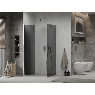 Mexen Lima skladací sprchovací kút 80 x 110 cm, grafit, chróm - 856-080-110-01-40