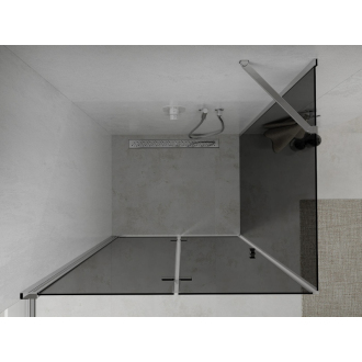Mexen Lima skladací sprchovací kút 100 x 110 cm, grafit, chróm - 856-100-110-01-40