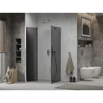 Mexen Lima skladací sprchovací kút 100 x 110 cm, grafit, chróm - 856-100-110-01-40
