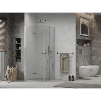 Mexen Lima Duo skladací sprchovací kút 80 x 80 cm, transparentný, chróm - 856-080-080-02-00