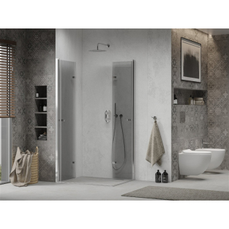Mexen Lima Duo skladací sprchovací kút 90 x 70 cm, transparentný, chróm - 856-090-070-02-00