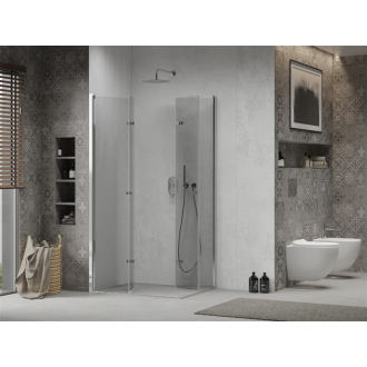 Mexen Lima Duo skladací sprchovací kút 100 x 80 cm, transparentný, chróm 856-100-080-02-00