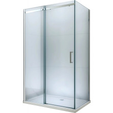 Mexen Omega výsuvný sprchovací kút 100 x 80 cm, transparentný, chróm - 825-100-080-01-00