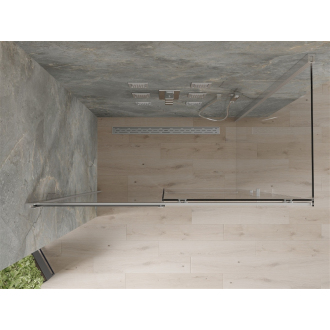 Mexen Omega výsuvný sprchovací kút 140 x 80 cm, transparentný, chróm - 825-140-080-01-00