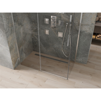 Mexen Omega výsuvný sprchovací kút 140 x 80 cm, transparentný, chróm - 825-140-080-01-00