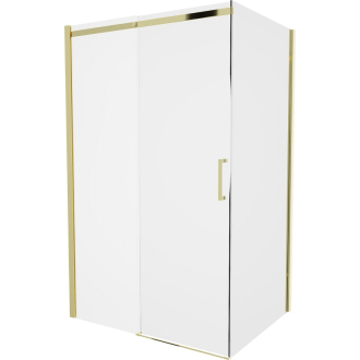 Mexen Omega výsuvná sprchová kabína 110 x 80 cm, priehľadná, zlatá - 825-110-080-50-00