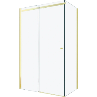 Mexen Omega výsuvná sprchová kabína 140 x 70 cm, priehľadná, zlatá - 825-140-070-50-00