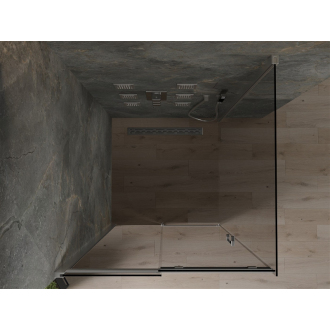 Mexen Omega výsuvný sprchovací kút 100 x 100 cm, grafit, chróm - 825-100-100-01-40