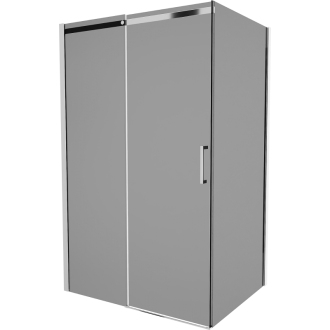 Mexen Omega výsuvný sprchovací kút 110 x 80 cm, grafit, chróm - 825-110-080-01-40