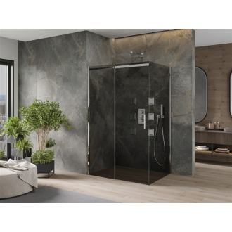 Mexen Omega výsuvný sprchovací kút 110 x 80 cm, grafit, chróm - 825-110-080-01-40