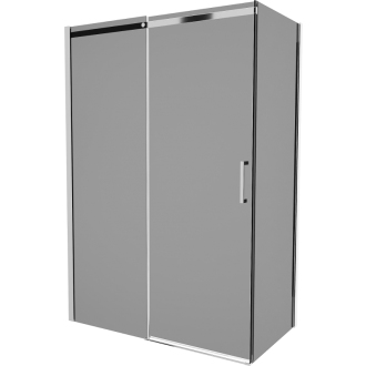 Mexen Omega výsuvná sprchová kabína 140 x 80 cm, grafit, chróm - 825-140-080-01-40