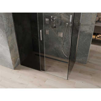 Mexen Omega výsuvná sprchová kabína 140 x 80 cm, grafit, chróm - 825-140-080-01-40