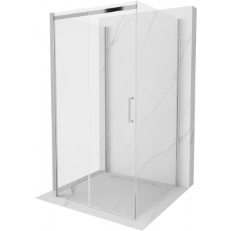 Mexen Omega 3stenný sprchovací kút, výsuvný 100 x 100 cm, transparentný, chróm - 825-100-100-01-00-3S