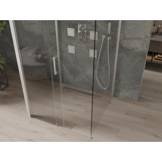 Mexen Omega 3stenný sprchovací kút, výsuvný 100 x 100 cm, transparentný, chróm - 825-100-100-01-00-3S