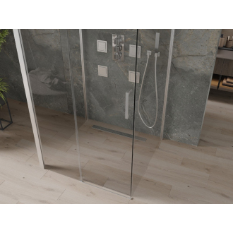 Mexen Omega 3stenný sprchovací kút, výsuvný 100 x 100 cm, transparentný, chróm - 825-100-100-01-00-3S