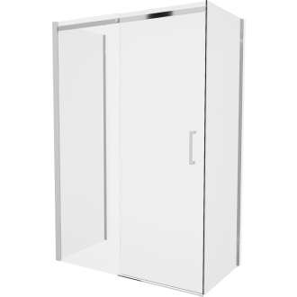 Mexen Omega 3stenný sprchovací kút, výsuvný 140 x 80 cm, transparentný, chróm - 825-140-080-01-00-3S