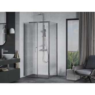 Mexen Apia vysúvací sprchovací kút 100 x 80 cm, transparentný, chróm - 840-100-080-01-00