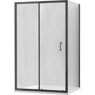 Mexen Apia výsuvná sprchová kabína 100 x 100 cm, priehľadná, čierna - 840-100-100-70-00