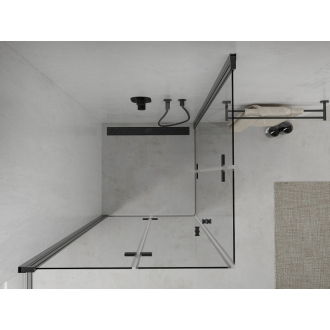 Mexen Lima Duo skladací sprchovací kút 90 x 90 cm, transparentný, čierna - 856-090-090-50-00-02